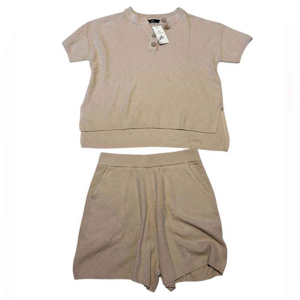 LILLUSORY Women's 2 Piece Lounge Sets Oversized Slouchy Matching Cozy Knit Sets